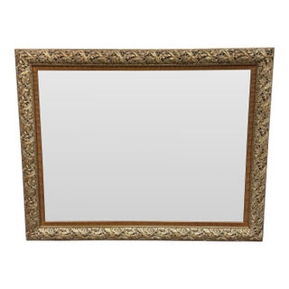 French Antique Style Gilt Wall Mirror With Ribbing For Sale