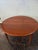 Mid-Century Danish Teak Round Too Oval Dining Table Two Giant Leaves 85 Open Legs Spreader For Sale - Image 9 of 10