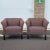 Pair of Jack Cartwright "Morse" 20/707 lounge chairs circa 2002 Upholstery Frame: reinforced hardwood and plywood. Seat:...