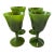 1930s–1950s Hand-Blown Green Goblets Attributed to Portieux Vallerystahl- Set of 4 For Sale