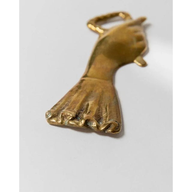 Metal Vintage Brass Hand and Sleeve Bottle Opener from CEG, Italy, 1950s For Sale - Image 7 of 11