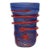 Murano Glass Blue and Red Vase For Sale