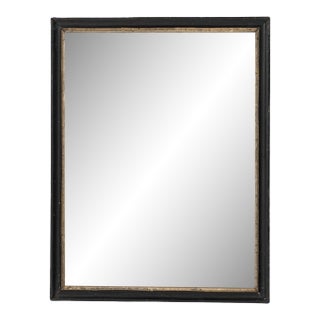 1880s French Wood Black Patinated Mirror For Sale
