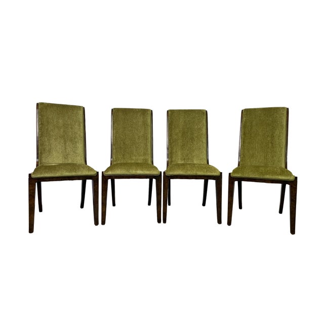 Mastercraft Mastercraft-Attributed Burl Wood & Brass Dining Chairs, Set of 6, 1970s For Sale - Image 4 of 18