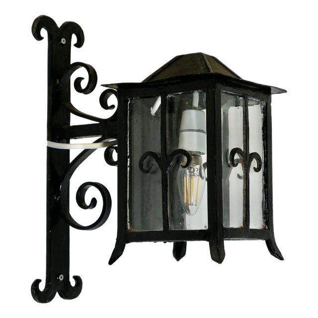 Large Traditional Wall Lantern, 1940s For Sale