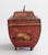 Metal 19th Century French Empire Chinoiserie Red Tole Tea Caddy Sarcophagus Box For Sale - Image 7 of 12