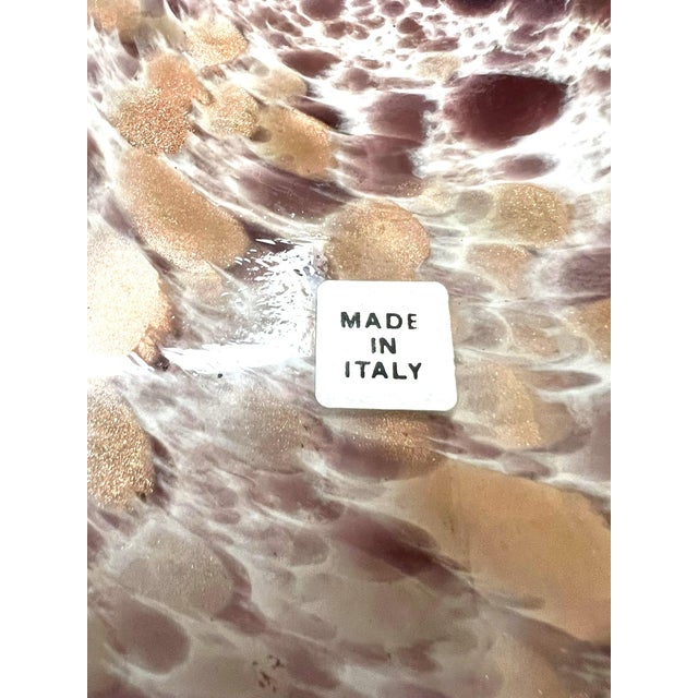 Vintage Murano Style Handblown Pink Glass Bottle Vase For Sale - Image 14 of 17