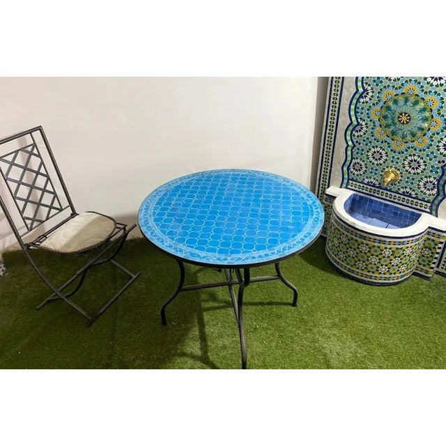 Moroccan mosaic tile handmade ceramic table is a unique piece geometric patterns Inspired by Andalusia Berber'. It'm...