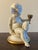 Absolutely gorgeous vintage porcelain sculpture by the famous Italian artist Giuseppe Cappe of a sitting baby cherub or...