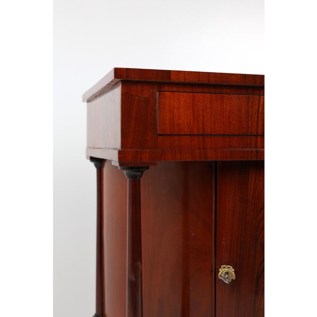Maroon Biedermeier Trumeau Cabinet in Mahogany, 1820s For Sale - Image 8 of 14