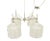 4 White Acrylic Shade Mid Century Modern Adjustable Light Fixture Chandelier For Sale - Image 10 of 10