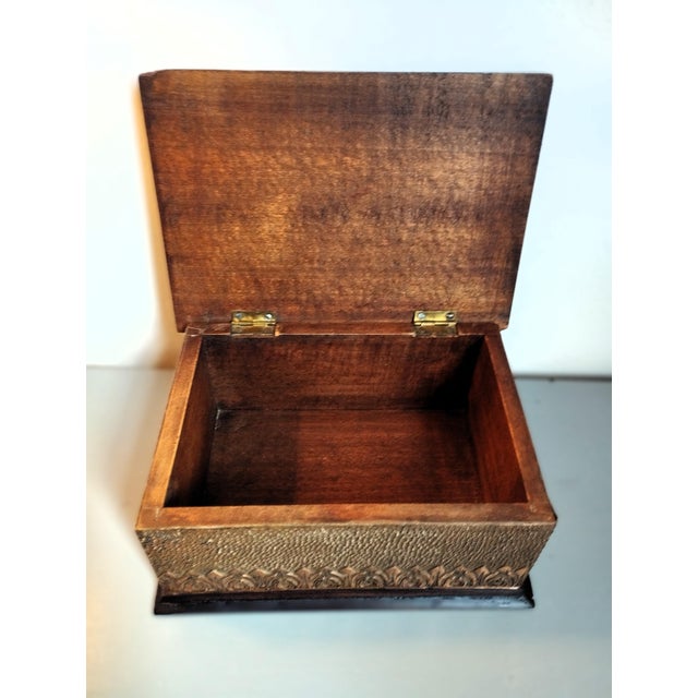 Copper French Embossed Copper Box with Figurative Scene, 1950s For Sale - Image 8 of 9
