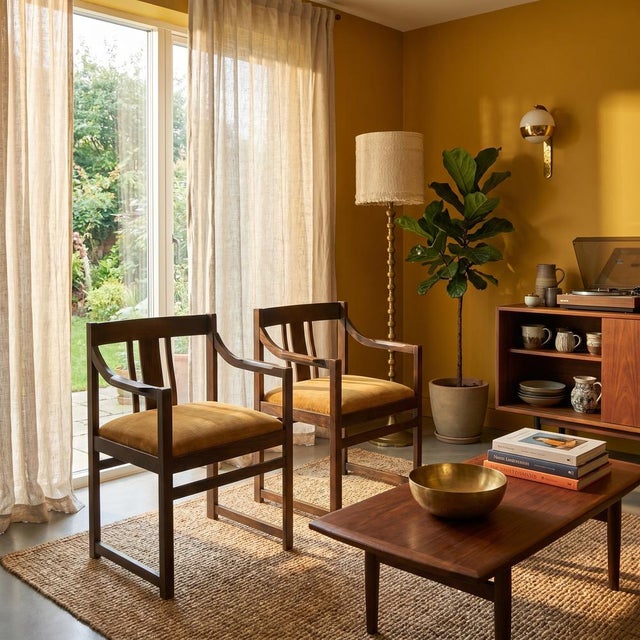 A sophisticated pair of ter armchairs, designed by jordi vilanova i bosch in the 1960s, representative of an elegant and...