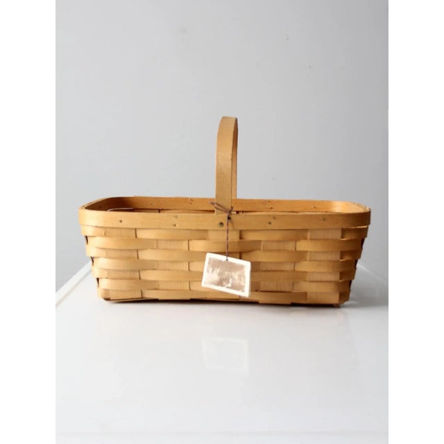 Vintage Peterboro Storage Basket For Sale - Image 6 of 13