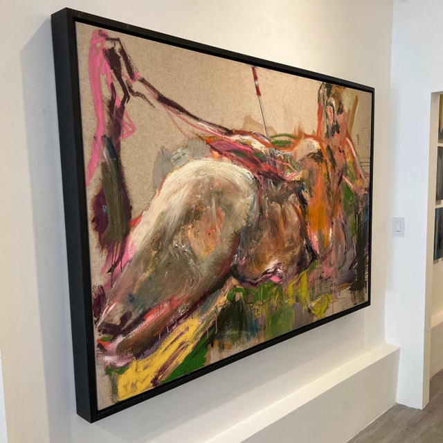 Cupid Strikes Painting by Karen Schwartz, Framed For Sale - Image 4 of 12