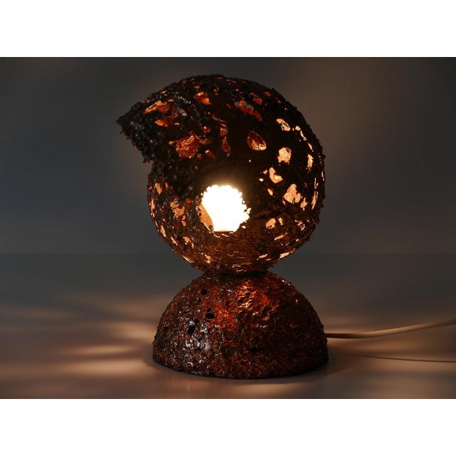 Metal Tukiainen Table Lamp Sea Shell by Aimo Ossi Kalevi for Oy Moonlight, Finland, 1970s For Sale - Image 7 of 18