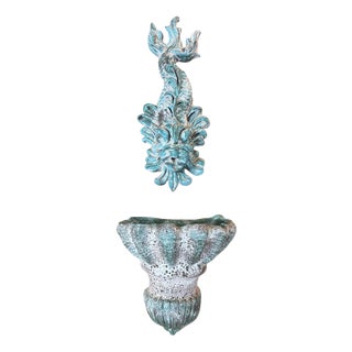 Glazed Ceramic Fountain, 1970s For Sale