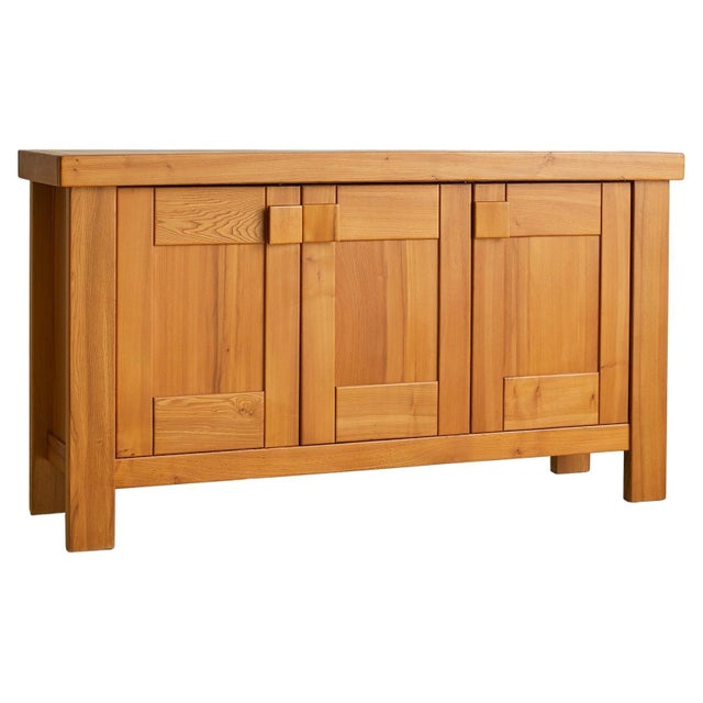 French Elm Sideboard by Maison Regain, 1970s For Sale - Image 10 of 18