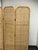 Wood Rattan + Bamboo Folding Three Panel Screen For Sale - Image 7 of 12