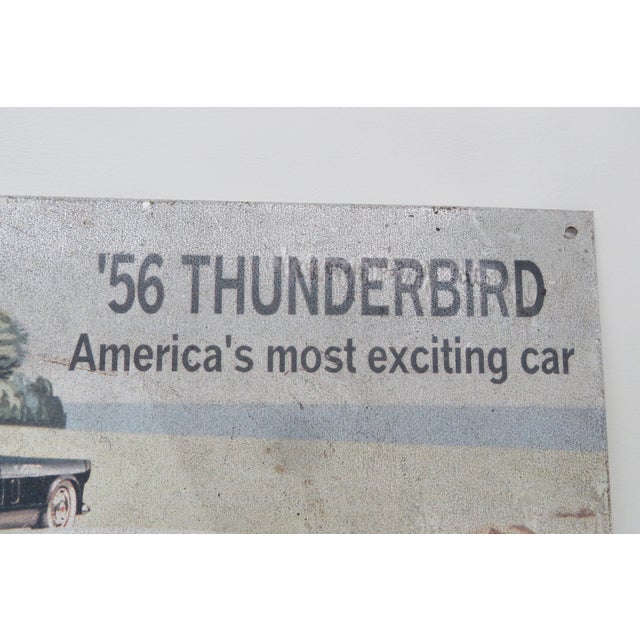 American 56 Thunderbird Vintage Look Ford Motor Company Out of Print Metal Sign 4704b For Sale - Image 3 of 9