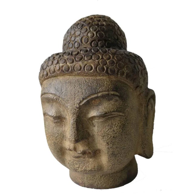 This stone Buddha head is hand carved by the artisan from China with great attention to detail. This stone Buddha head...