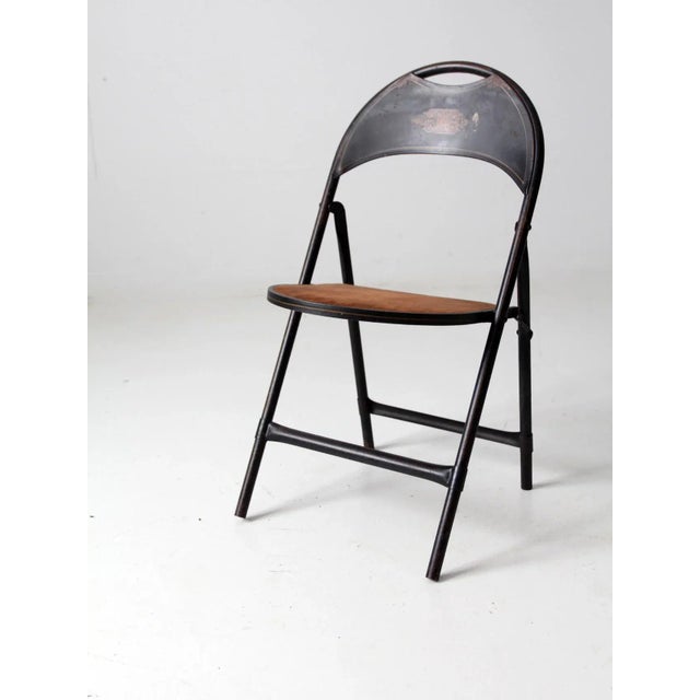 Vintage Metal Folding Chair For Sale - Image 13 of 13