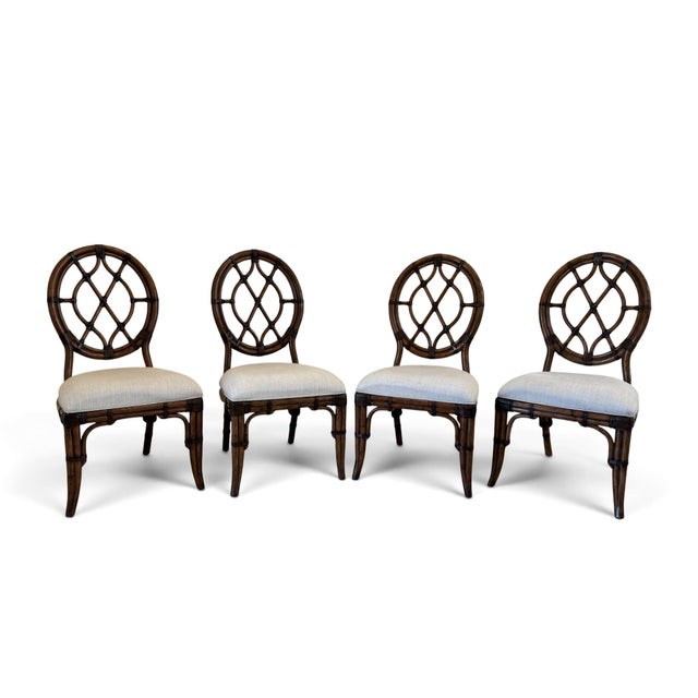 Lexington Furniture Tommy Bahama Bali Hai Cedar Key Oval Back Dining Chairs - Set of 4 For Sale - Image 4 of 18