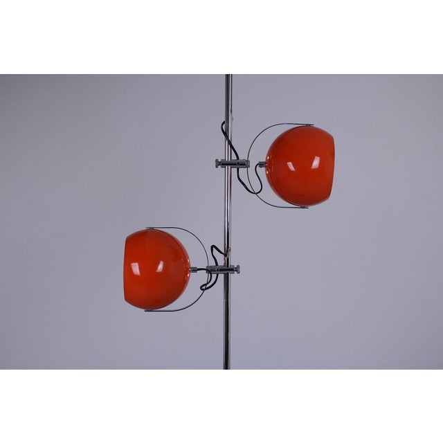 1970s Adjustable Orange Double Eyeball Globe Floor Lamp from Herda, 1970s For Sale - Image 5 of 18