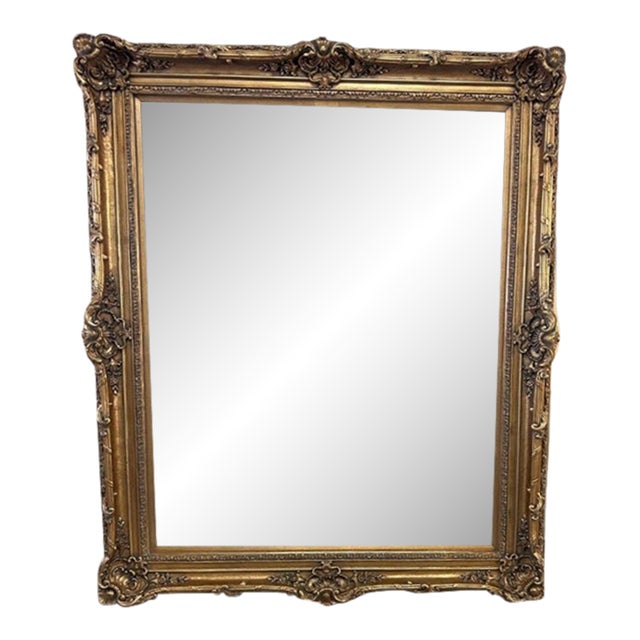 Picture Frame ~ 75" Tall Vintage French Louis Ornate Gold Wall Mantle Picture Frame #723 For Sale