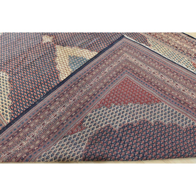 Mir Rug 10'6'' X 15'8'' Blue Wool Vintage Traditional Hand-Knotted Carpet For Sale - Image 14 of 15