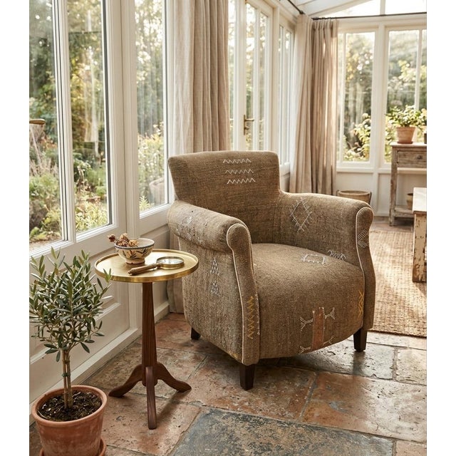 Handcrafted Moroccan Sabra Silk Club Chair - Marrakech For Sale In West Palm - Image 6 of 8