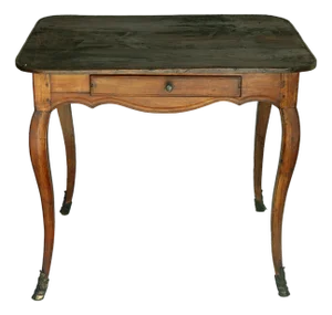 Antique Wood Side Table W/ 2 Drawers
