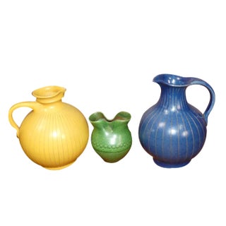 Ritzdekor Vases by Wilhelm Kagel for Wk Keramik, 1960s, Set of 3 For Sale