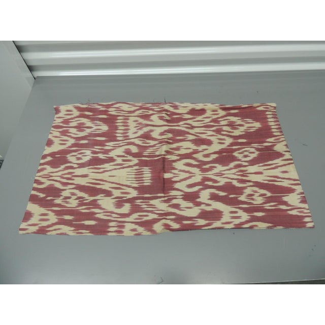 Silk Pink and Off White Ikat Textile Panel Ideal for pillows Size: 17”Hx 30”L
