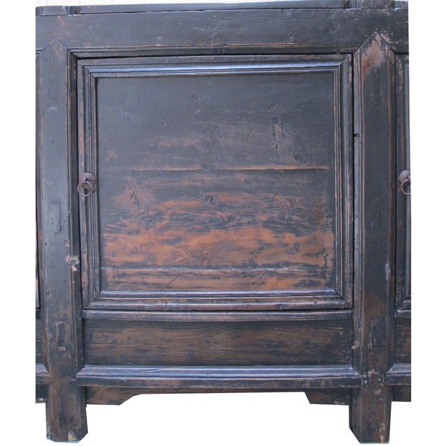 3 Door Black Farmer's Sideboard For Sale - Image 4 of 14