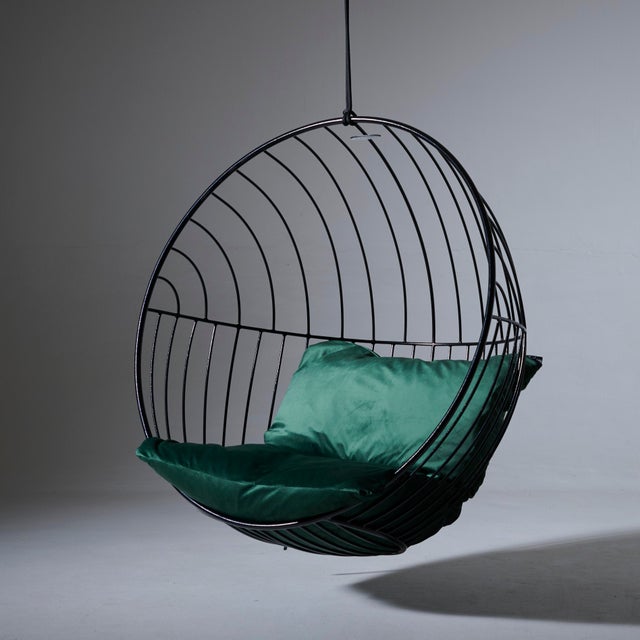 Modern Steel Bubble Hanging Chair Chairish