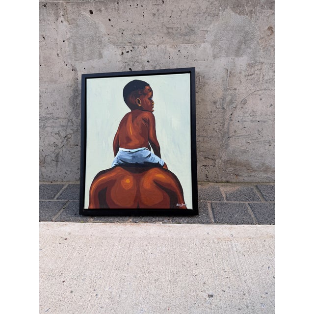 Emanuel Romano A Father's Duty, Figurative Painting, Acrylic on Canvas, 2025 For Sale - Image 4 of 4