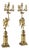 Empire Candelabra in Gilded Bronze, Set of 2 For Sale