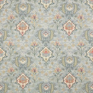 Colefax Fowler Floriana Aqua Fabric- 2 1/2 Yards For Sale