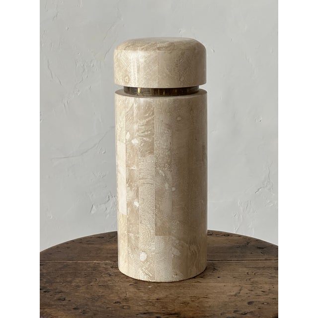 Contemporary 1980s Tessellated Stone Lidded Box Attributed to Maitland Smith For Sale - Image 3 of 5