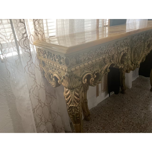 Beige Entryway Table Baroque Revival / Rococo Revival in Style, 1990s For Sale - Image 8 of 9