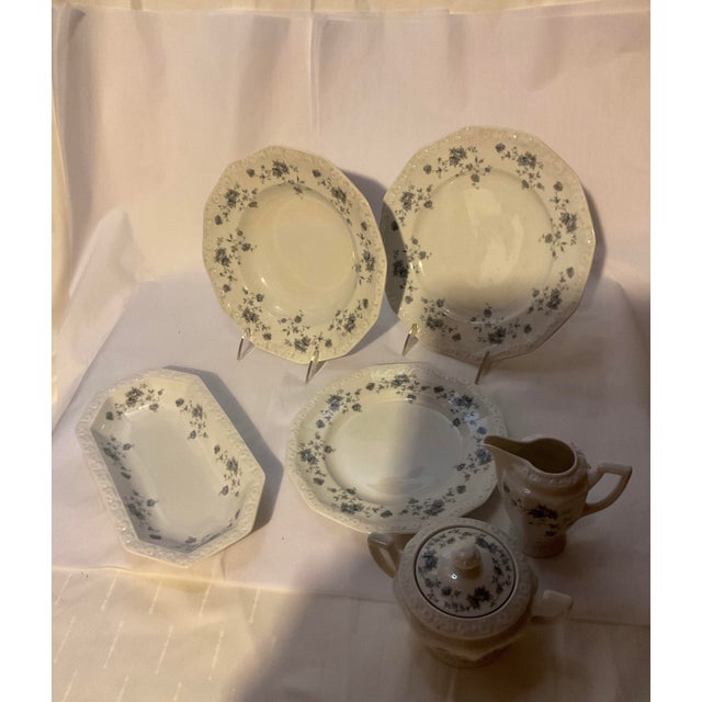 Classical Roman New 1970s Rosenthal Porcelain With Grey Bouque - 73 Pieces Set For Sale - Image 3 of 18