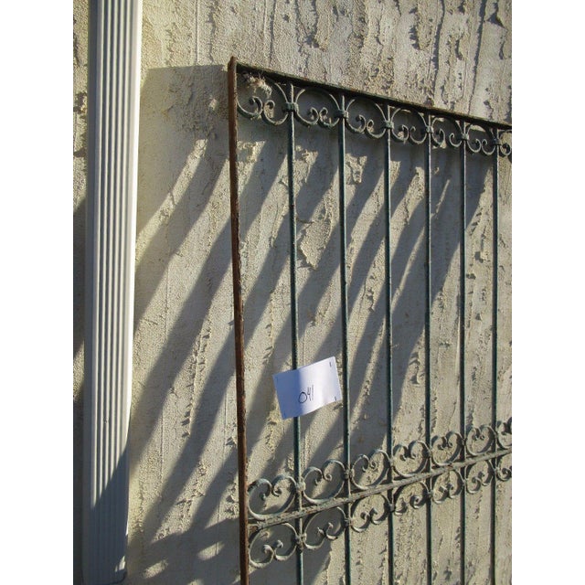 1900 - 1909 Antique Victorian Iron Gate Window Garden Fence Architectural Salvage Door #041 For Sale - Image 5 of 6