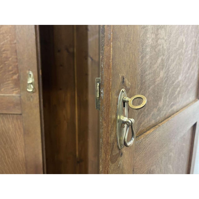 Early 20th Century English Oak Wardrobe For Sale - Image 10 of 18