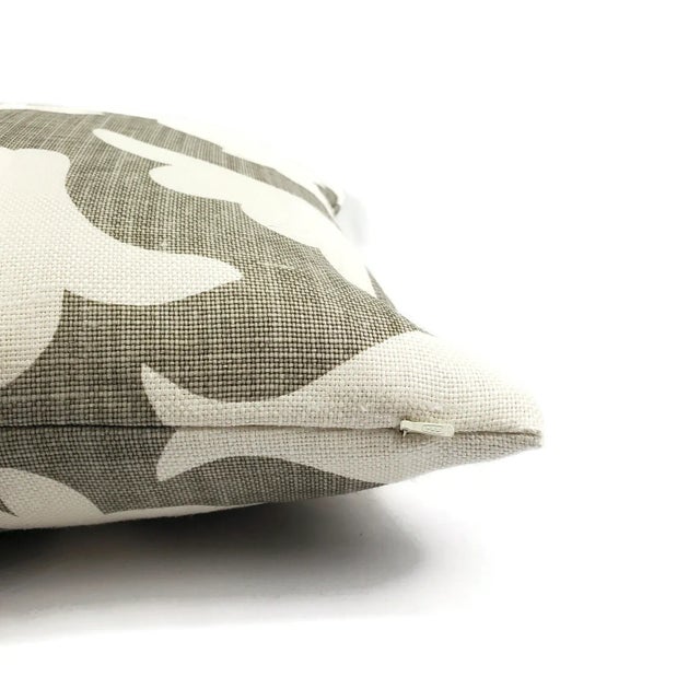 Not Yet Made - Made To Order Barbara Barry Poetical in Gray Pillow Cover For Sale - Image 5 of 6