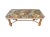 Vintage Jacobean Tapestry Hall Bench with Turned Wood Legs, Scalloped Fringe & Upholstered Floral Seat Infuse your...