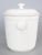 A rare large antique French white ironstone lidded ice bucket, circa 1890. Made by famous French pottery maker Creil et...