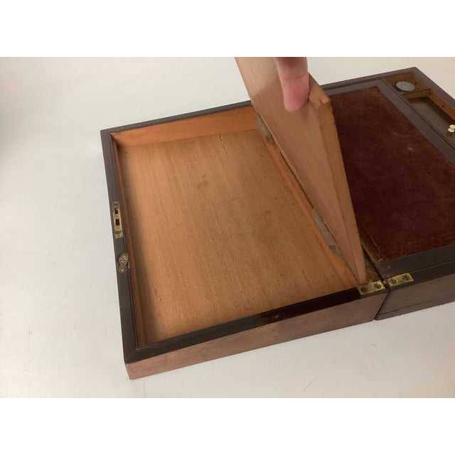 Antique 19th C Georgian Mahogany Writing Box on Stand For Sale - Image 9 of 13
