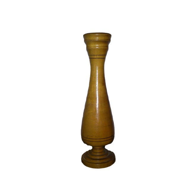 Wooden Vase, 1940s For Sale