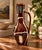 Vintage Mid-Century Modern Fohr Keramik West Germany Geometric Art Pottery Brown, Turquoise & Gold Pitcher Vase For Sale - Image 4 of 5